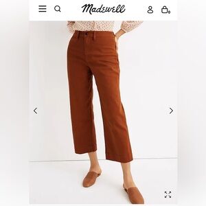 Madewell: Slim Emmett Wide Leg Crop. Sz 27